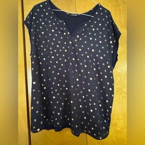 Papermoon Navy and White Polka Dot Blouse